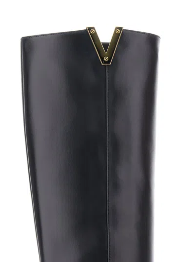 Via Roma 15 Knee-high Boots With Polished Leather