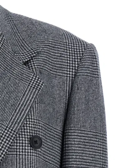 Tagliatore Double Breasted Blazer In Gray