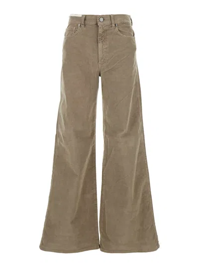 Pt Torino Cindy Soft Stretch Corduroy In Brown