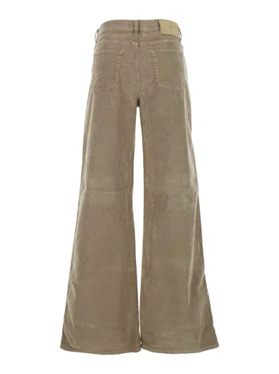 Pt Torino Cindy Soft Stretch Corduroy In Brown