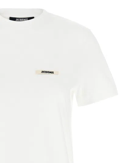 Jacquemus Le T-shirt Gros-grain Mc T-shirt In White