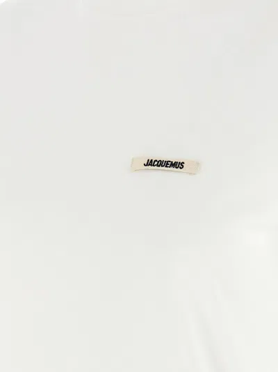Jacquemus Le T-shirt Gros-grain Mc T-shirt In White