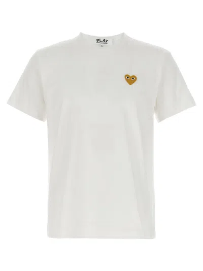 Comme Des Garçons Play Heart-patch T-shirt In White