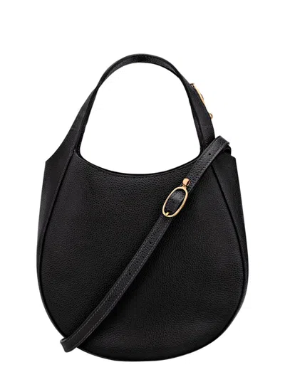 Longchamp 'le Foulonné Black Small Handbag With Logo Lettering On The Front And Adjustable And Removable Shoul In Black
