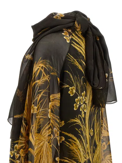 F.r.s For Restless Sleepers Floral-print Tie-neck Blouse In Multi