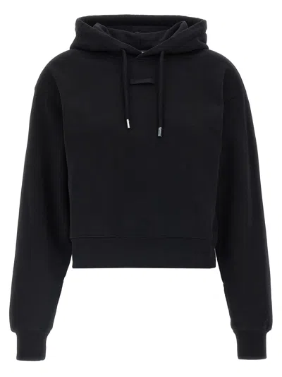 Jacquemus Le Grosgrain Logo Cotton Fleece Crop Hoodie