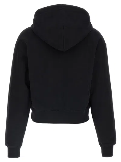 Jacquemus Le Grosgrain Logo Cotton Fleece Crop Hoodie