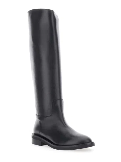 Via Roma 15 Sleek Black Tall Boots