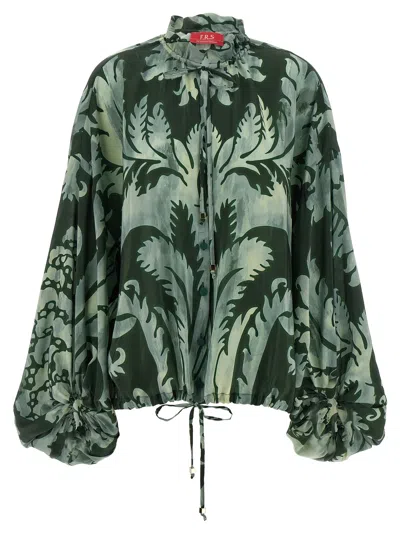 F.r.s For Restless Sleepers F. R.s For Restless Sleepers Archilo Top Dark Green Background Damask