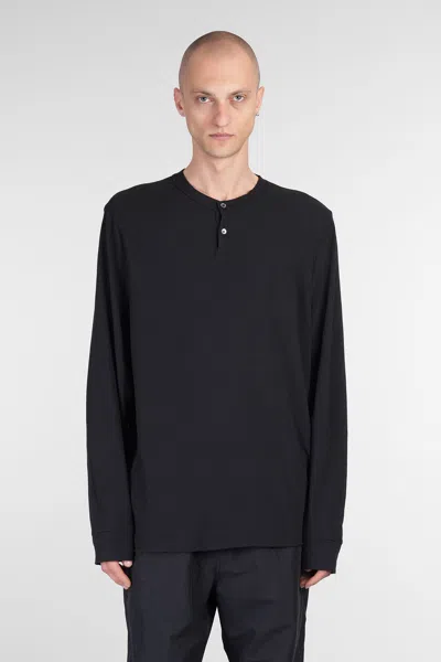 James Perse Polo In Black Cotton