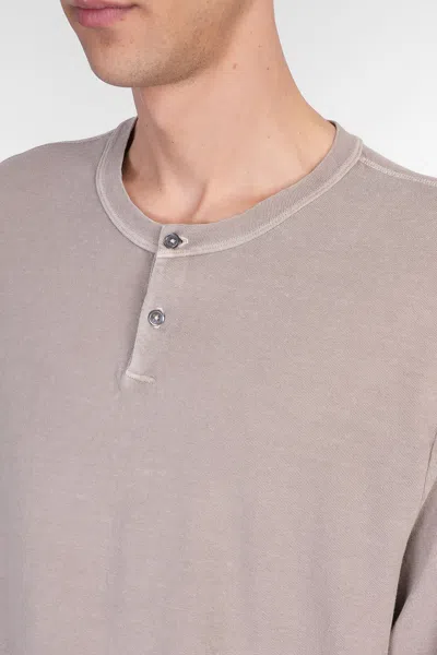 James Perse Polo In Green Cotton In Pink