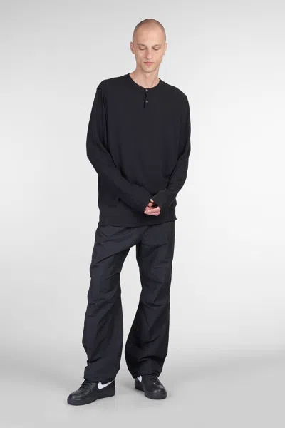 James Perse Polo In Black Cotton