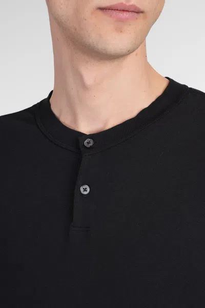James Perse Polo In Black Cotton
