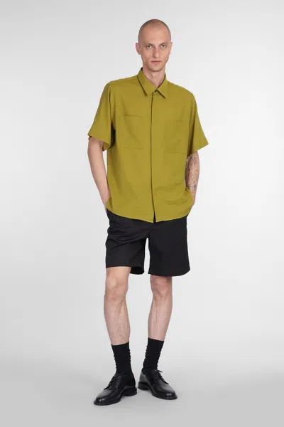 Ami Alexandre Mattiussi Ami Paris Black Bermuda Shorts In Technical Twill Nylon And Cotton In Black
