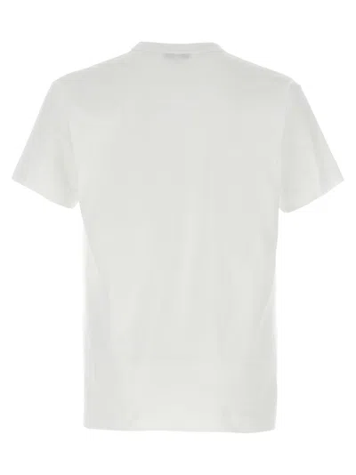 Comme Des Garçons Play Printed T-shirt And Logo Patch In White