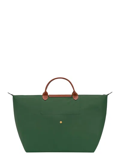 Longchamp Le Pliage Original Medium Canvas Handbag In Green