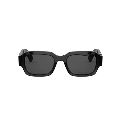 Dior Oblique S2i 52mm Rectangular Sunglasses In Black
