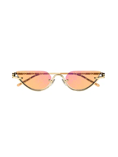 Gucci Elegant Golden Sunglasses With Yellow Lenses In Gold