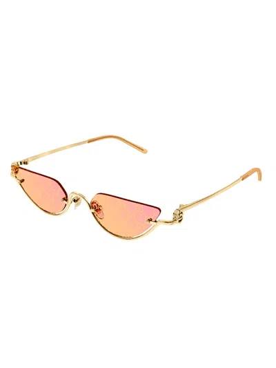 Gucci Elegant Golden Sunglasses With Yellow Lenses In Gold