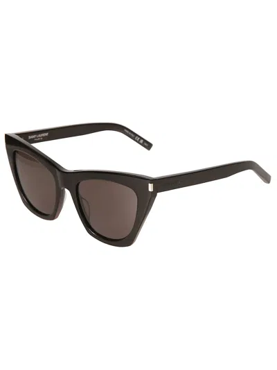 Saint Laurent Cat Eye Sunglasses In Black