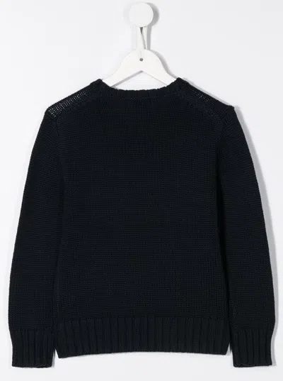 Polo Ralph Lauren Flag Cn Swtr Tops Sweater In Black