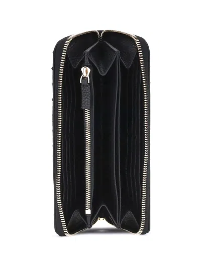 Valentino Garavani Rockstud Studs Leather Wallet In Black