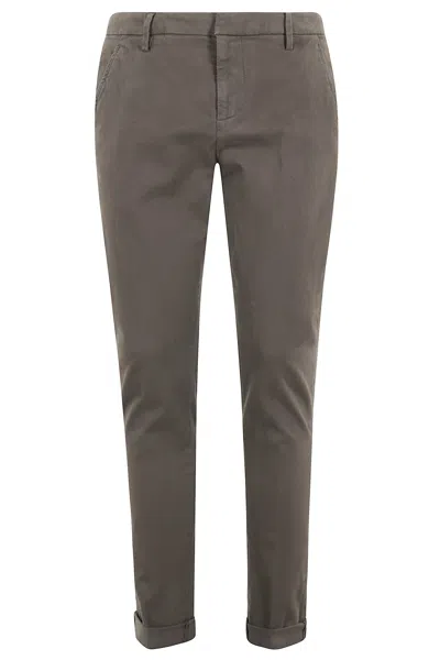 Dondup Gaubert - Slim-fit Gabardine Trousers In Green