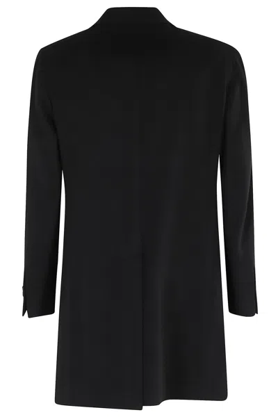 Tagliatore Tailored Coat With Notch Lapel And Pockets In Blue