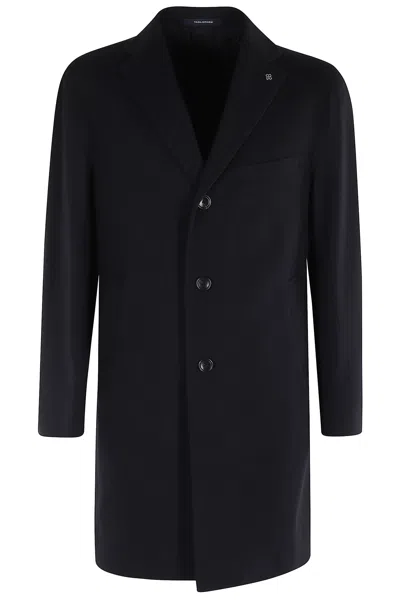Tagliatore Single-breasted Coat Featuring Back Vent In Black