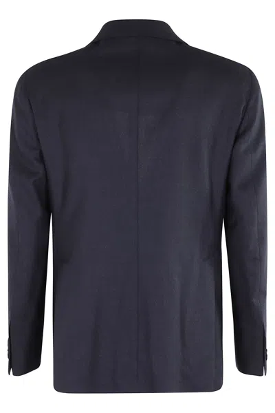 Tagliatore Smoking Suit Vest Satin Lapel In Blue