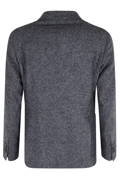 Tagliatore Micro Patterned Single-breasted Jacket In Gray