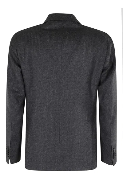 Tagliatore Double-breasted Patch-pocket Blazer In Gray