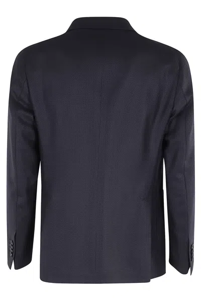 Tagliatore Single-breasted Wool-cashmere Blazer In Blue