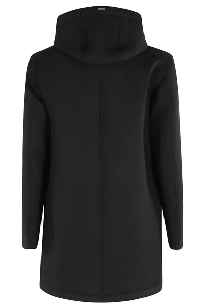 Herno Long Scuba Jacket With Hood And Side Zip Pockets