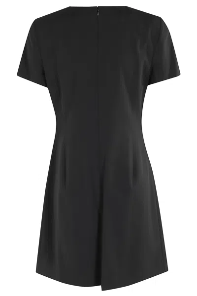 Theory Jatinn Traceable Wool Dress In Black