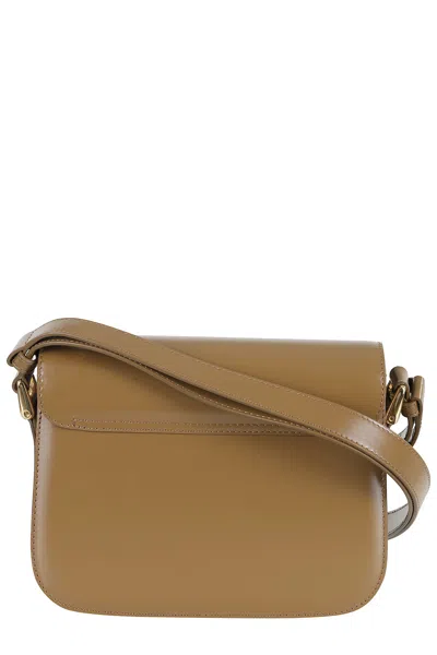 Apc Adjustable Strap Leather Shoulder Bag In Brown