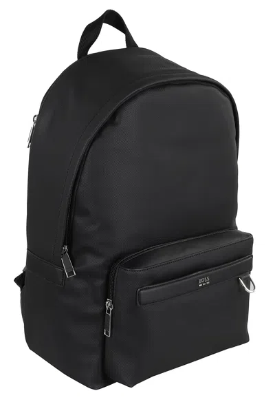 Hugo Boss Backpack With Adjustable Straps And Front Zip Pocket