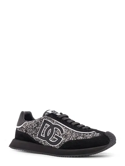 Dolce & Gabbana Low-top Wool Sneakers With Suede Inserts