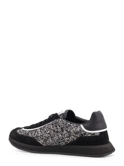 Dolce & Gabbana Low-top Wool Sneakers With Suede Inserts