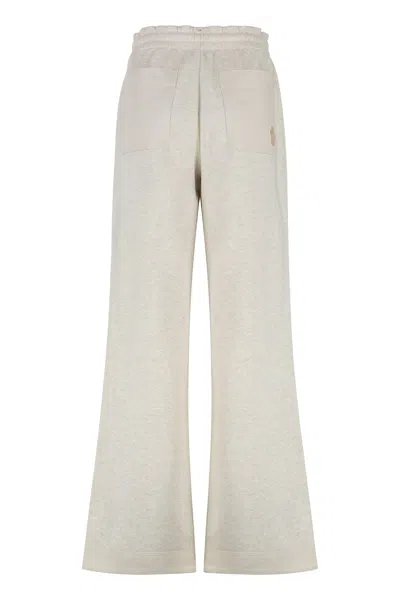 Moncler Elastic Waistband Flared Leg Track-pants In White