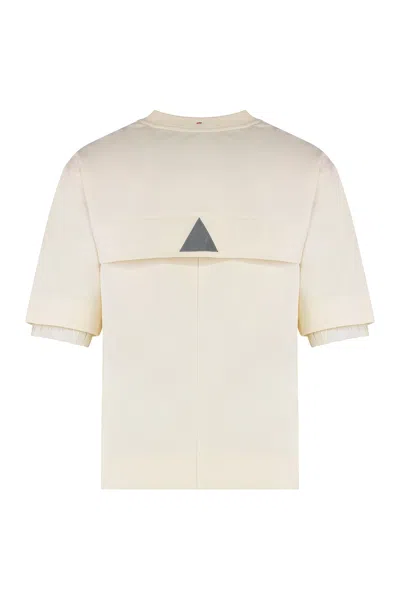 Moncler Grenoble Women Patch With Logo T-shirt In Neutral