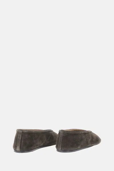 Le Monde Beryl Pointed-toe Suede Flats In Neutral