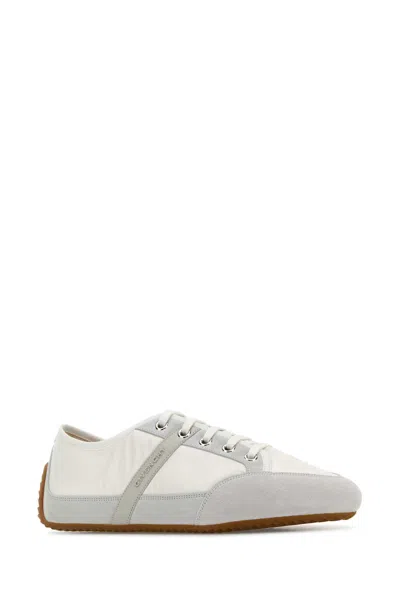 Givenchy White Silm Sneakers In Nylon And Suede In Animal Print