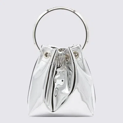Jimmy Choo Structured Metallic Bucket Bag With Circular Handles