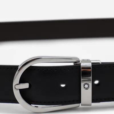 Montblanc Black Leather Belt