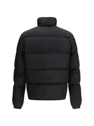 Prada Quilted Nylon Jacket Zip Pockets In Black