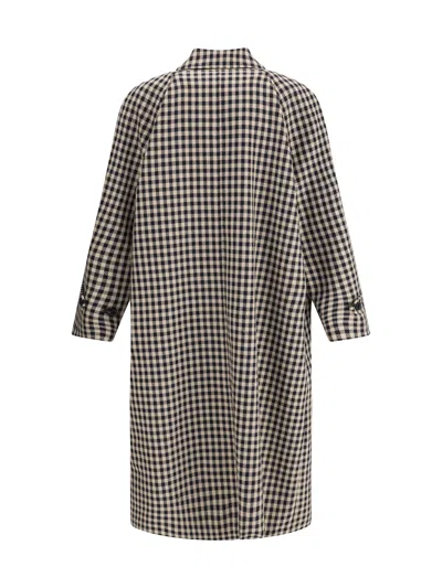Valentino Coat With Vichy Pattern In Cotton And Wool