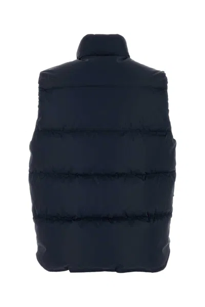 Prada Re-nylon Sleeveless Down Jacket In Blue