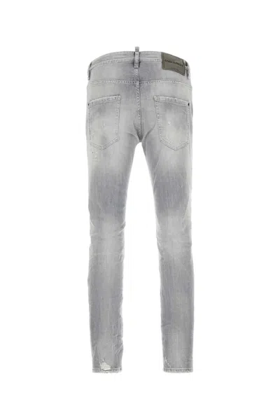 Dsquared2 Dsquared Grey Stretch Denim Skater Jeans In Gray