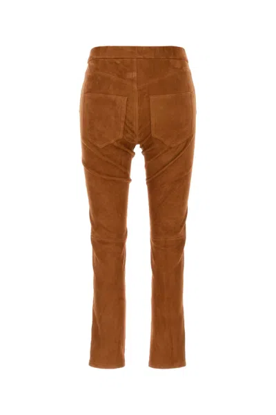 Isabel Marant Copper Suede Dorothea Pant In Brown